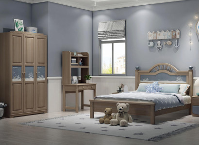 Jugend Kinder Zimmer Set Schlafzimmer Modern Schrank Bett Nachttisch Tisch 5tlg.